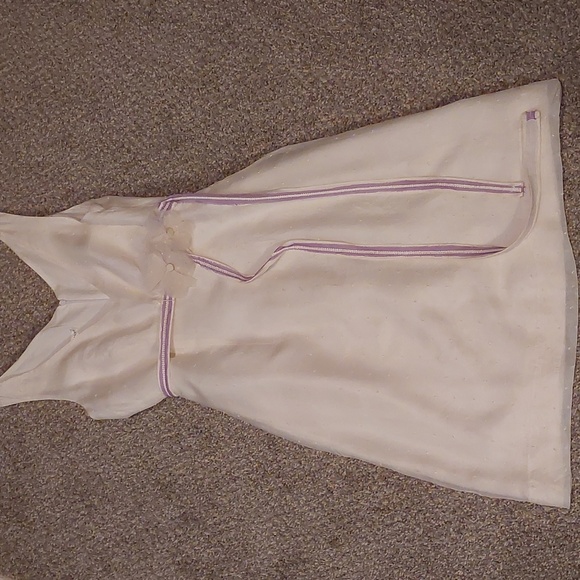 White Silk Cocktail Dress - Picture 1 of 10